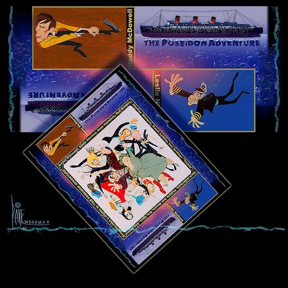 Dave Woodman's THE POSEIDON ADVENTURE Parody Caricature Portraits