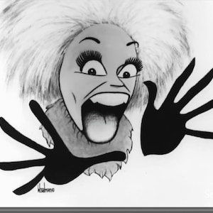 Dave Woodman's PHYLLIS DILLER Parody Caricature Logo Print - Etsy