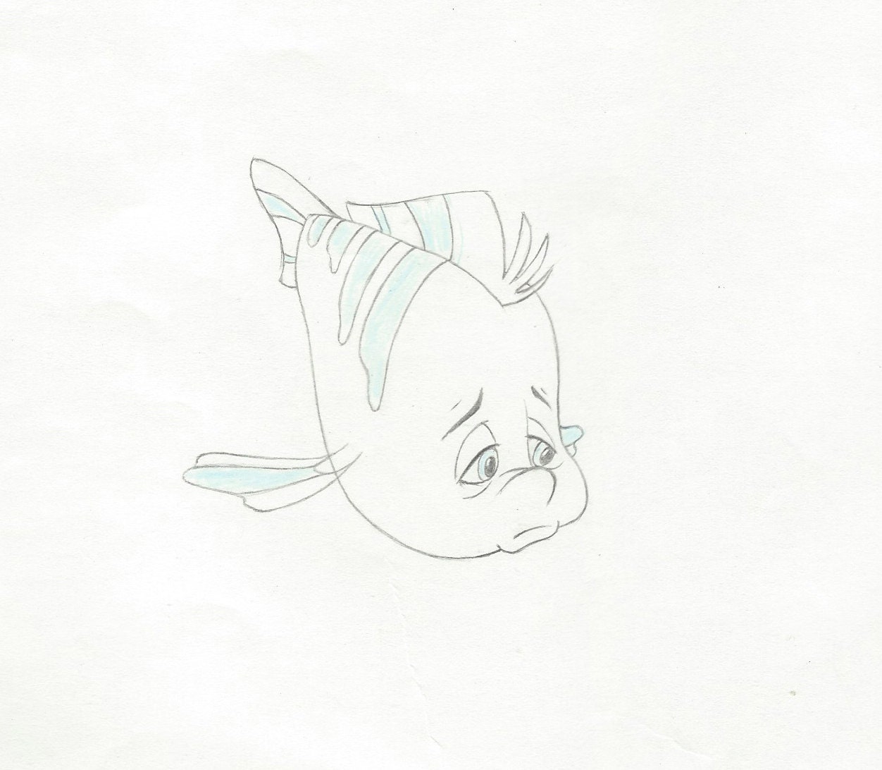 THE FLOUNDER fish print ( Pleuronectes Flesus)