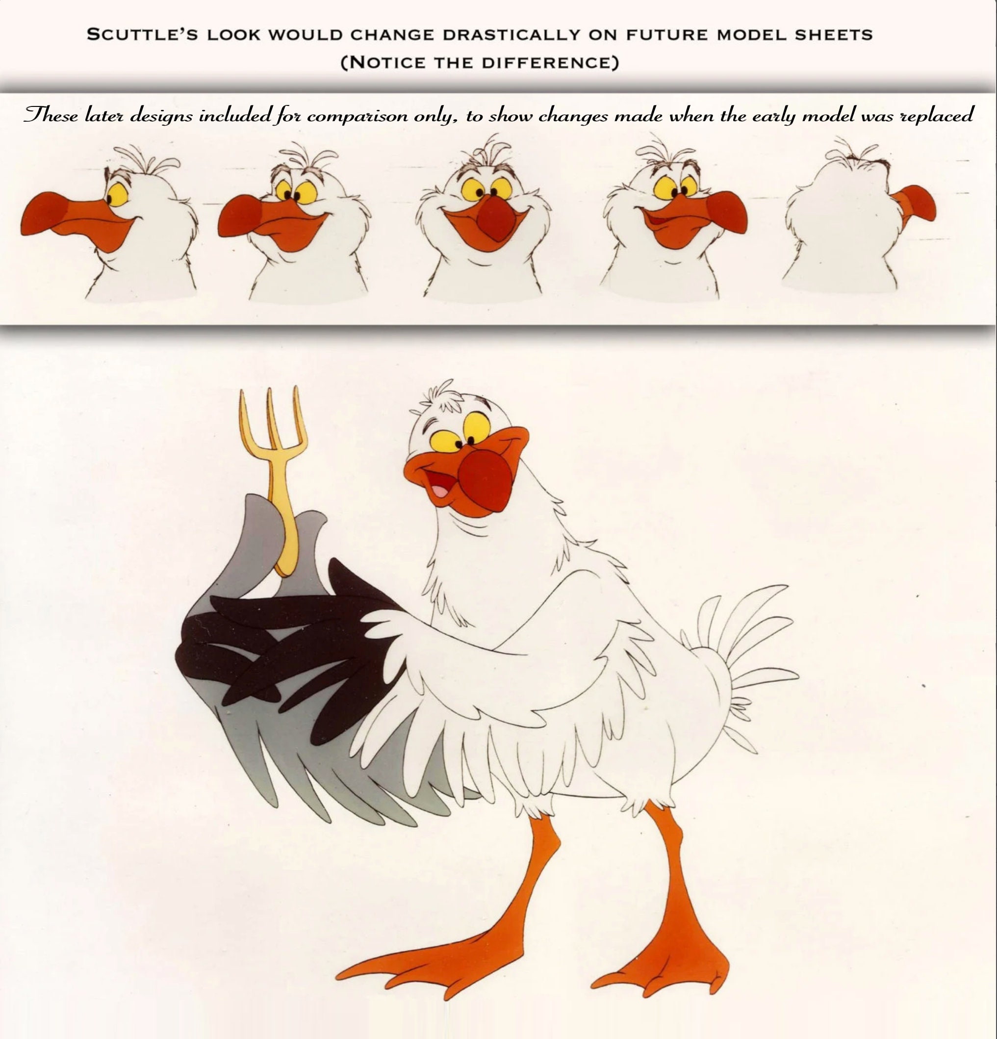 THE LITTLE MERMAID Original Production Scuttle Model Sheet Etsy