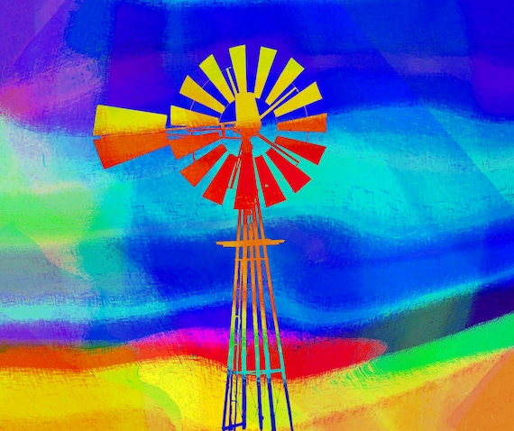 Windmill in Vibrant Color