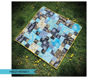 Simply Squares Quilt Pattern - PDF Download - Precut Friendly - Layer Cake Quilt - Crib Quilt - Baby Quilt - Throw Quilt - Easy Quilt