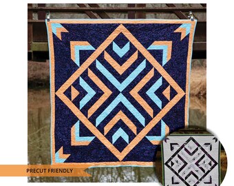 Trilliant Quilt Pattern - PDF Download - Precut Friendly - Layer Cake Friendly - Modern Quilt - Throw Quilt - Confident Beginner Quilt