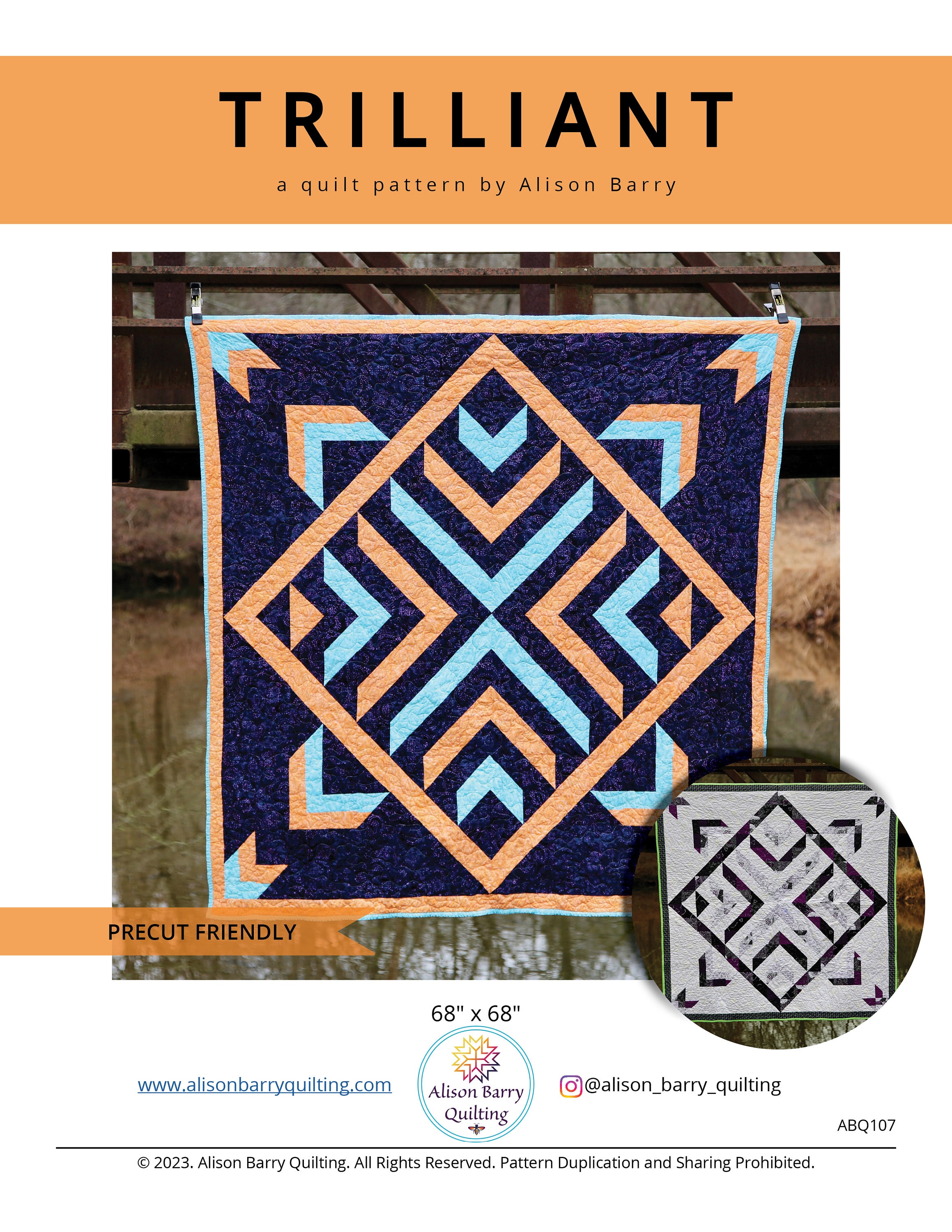 Trilliant Quilt Pattern - PDF Download - Precut Friendly - Layer Cake ...