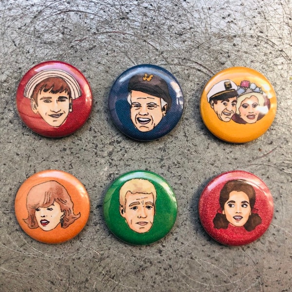 Gilligan's Island 1" Button Magnet or Pin Set