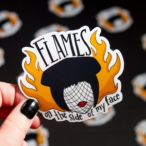 Mrs. White Madeline Kahn Clue Flames Sticker