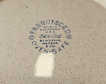 Franciscan Wood Lore pattern mushrooms dessert bowl 1950s dishes dinnerware vintage Franciscan ware mid century dishes