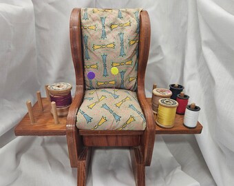 Vintage sewing chair pin cushion