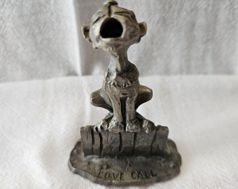 Pewter Love Call Hallmark Cat figurine