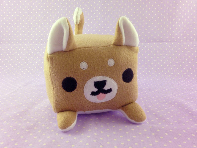 Shiba Inu Plush Tan Shiba Inu Stuffed Animal Dog Loaf Plush Dog Lover Gift