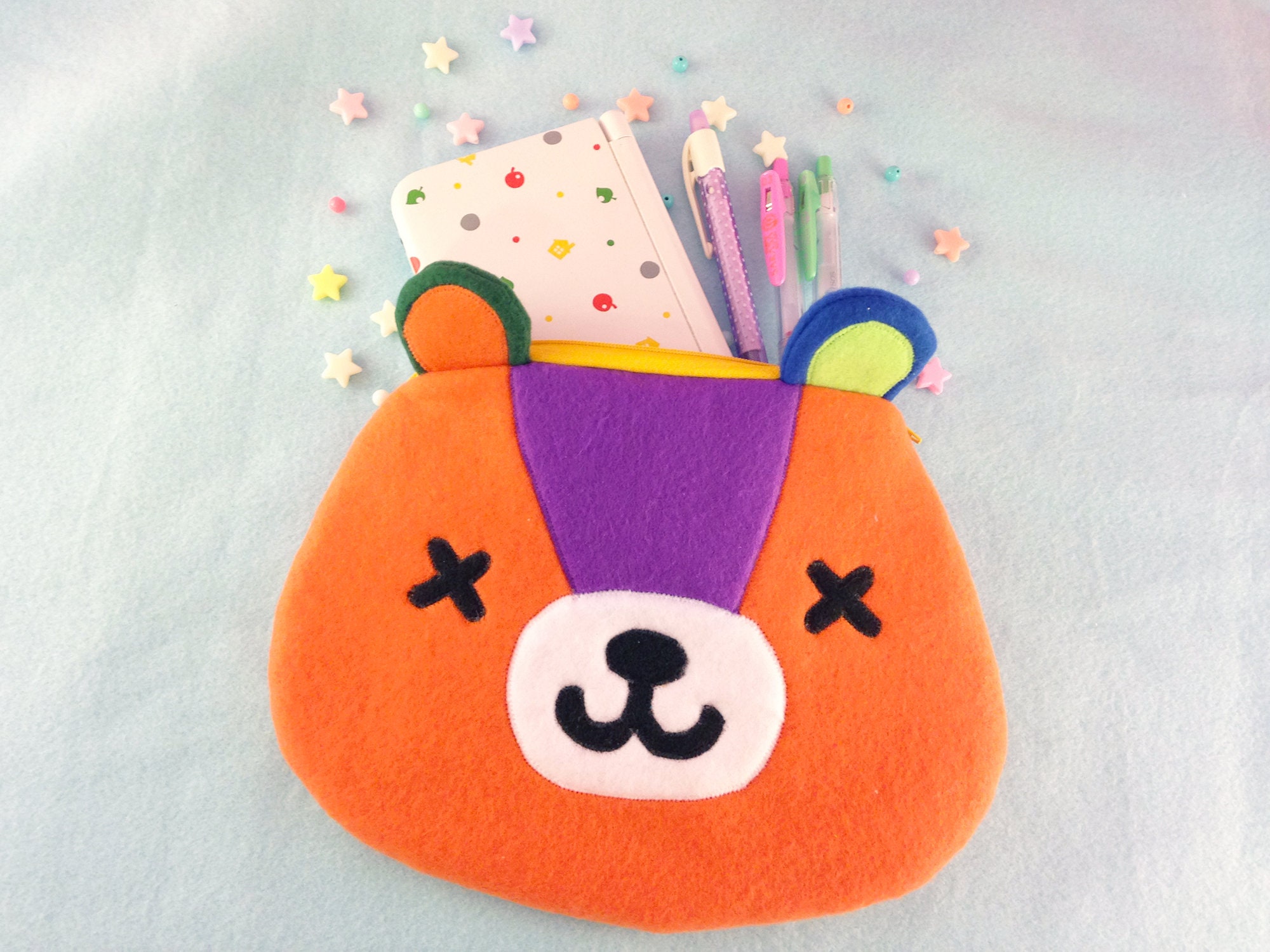 Stitches Pencil Case Animal Crossing Pencil Case Orange | Etsy