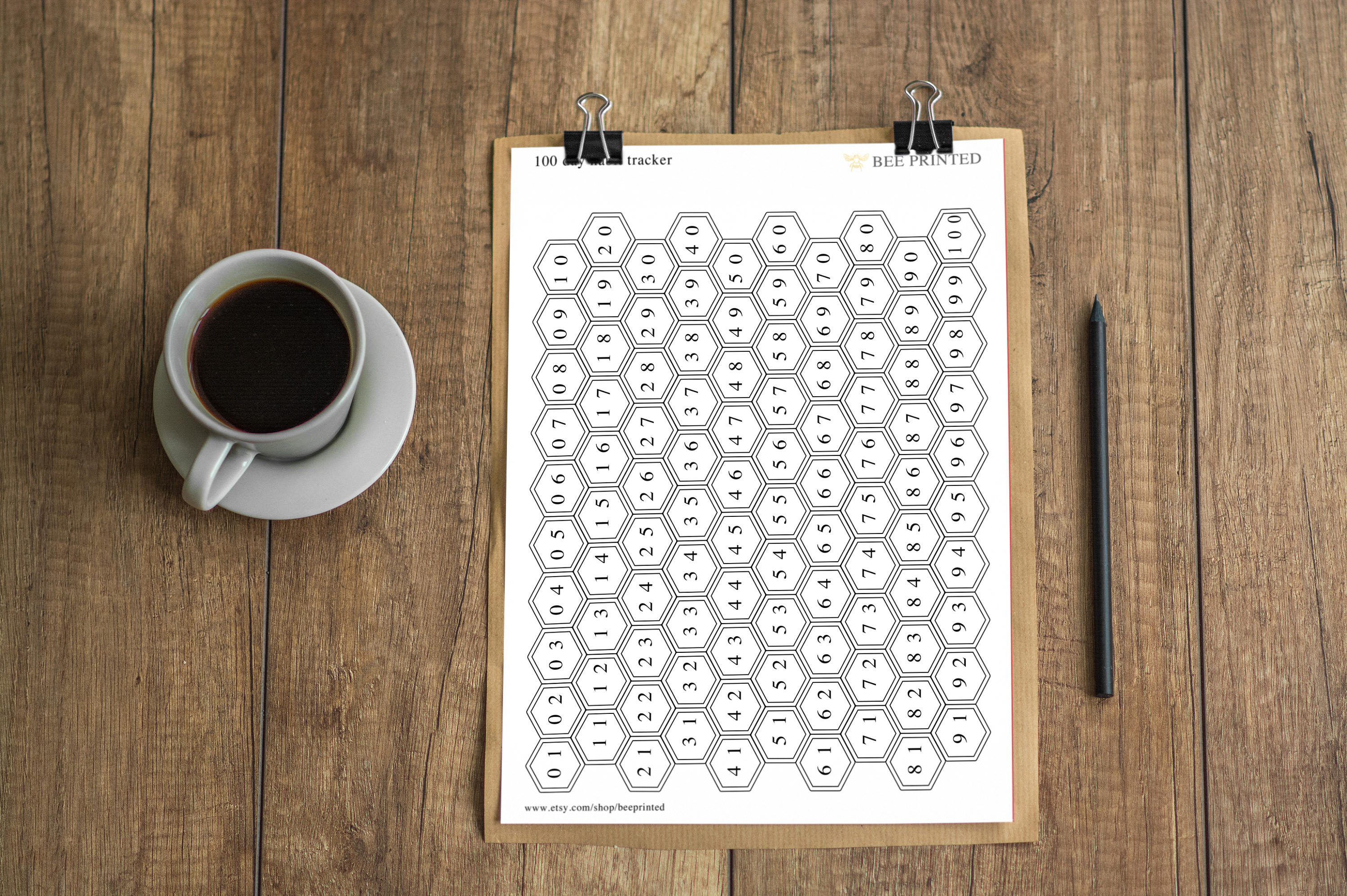 100 Day Habit Tracker Printable Goal Planner 100 Day Project Instant