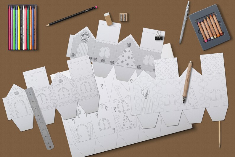 Printable Gingerbread House Christmas  DIY Advent Calendar  image 0