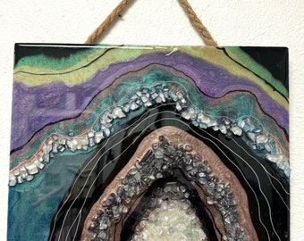 11 x 15 Geode Resin Art