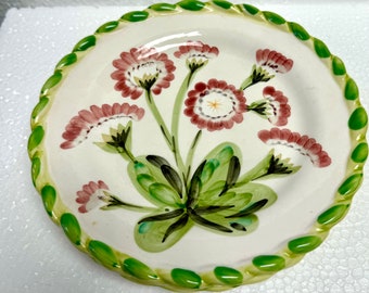 2 Royal Norfolk Hand Painted Scalloped Edge Floral Poppy Plates 8"