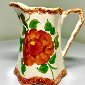Vintage Cash Family Hand Painted Small Pitcher 5 1/2”