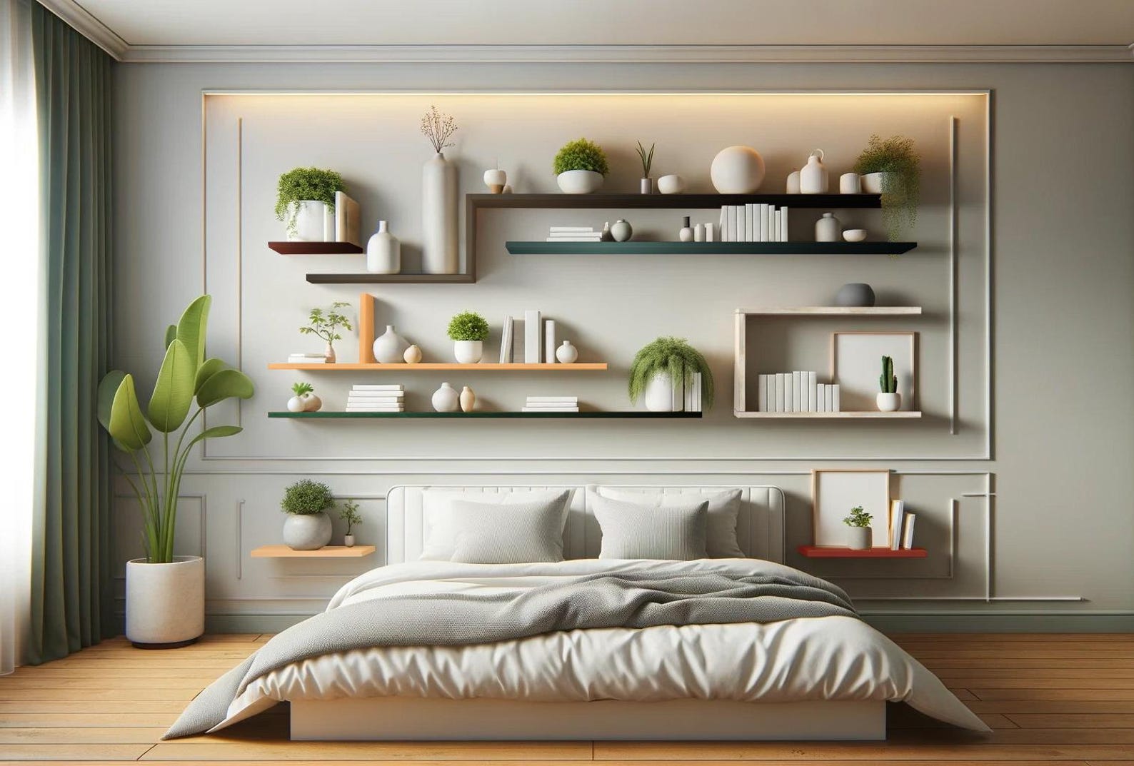 Wall Mounted Floating Shelves, Solid Wood, Handcrafted Shelves, 7 ...