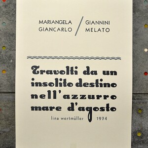 Italian Film Poster Series: Wertmüller&#39;s Swept Away