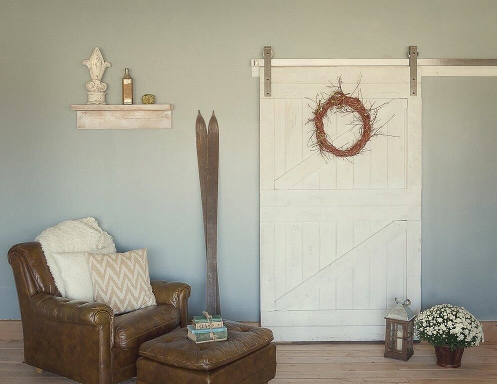 Industrial/Classic Sliding Barn Door Closet Hardware