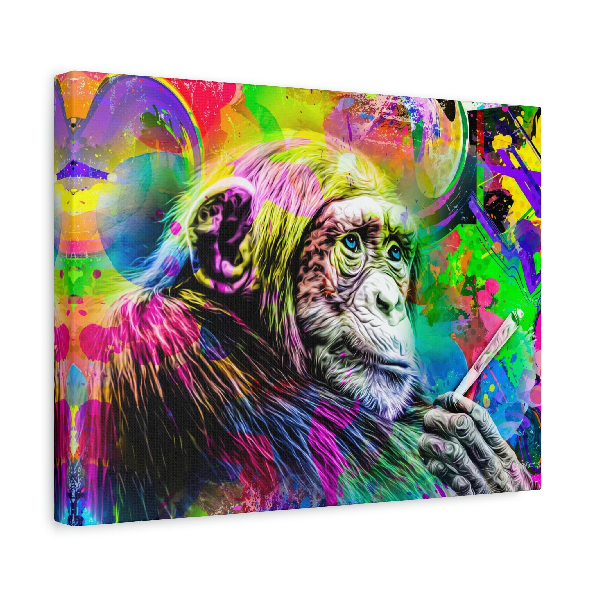 Tableau singe multicolore