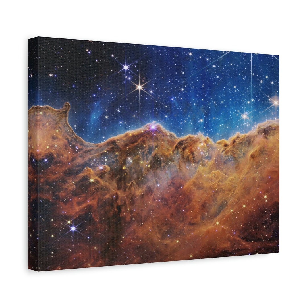 James Webb Telescope Carina Nebula Wall Art Canvas Galaxy Space Living ...