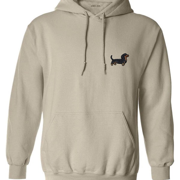 Dachshund Hoodie Sweatshirt, Doxie Hoodie, Doxie mom, Dachshund mom, gifts for Doxie lovers, dog gift, dog clothing, embroidered patch