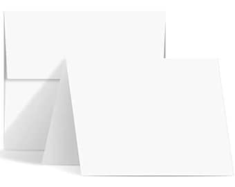 Blank White Greeting Cards - DIY cards, white cards, blank cards, anniversary, birthday, Kraft greeting cards, blank brown greeting cards