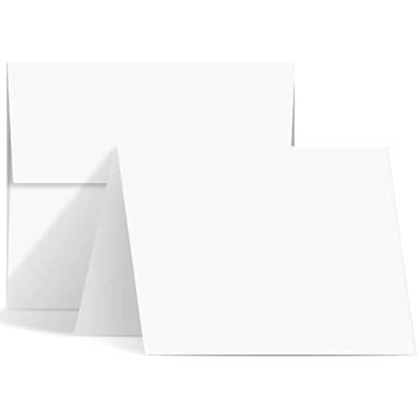 Blank White Greeting Cards - DIY cards, white cards, blank cards, anniversary, birthday, Kraft greeting cards, blank brown greeting cards