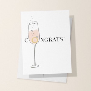 Carte de félicitations, félicitations pour la carte de fiançailles, félicitations, carte de mariage, bachelorette, mariage, couple, carte de mariage, carte d’alliance