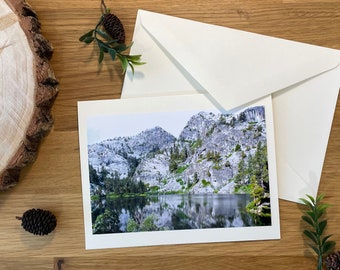 Mountain Lake Illustrated Greeting Card | A2 Blank Inside | Single Card ...