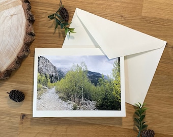 Photo Greeting Card with Envelope, Blank Inside - 4”x6” Mount Charleston, Photography Blank Card Print