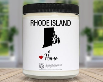 Rhode Island map art Rhode Island hostess gift Rhode Island gifts RI gifts RI candle Rhode Island candle 100/% pure candle