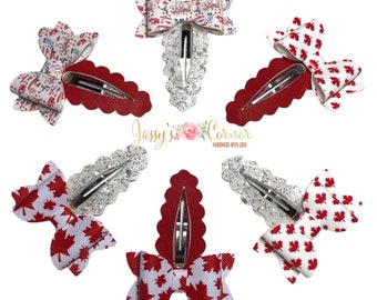 Canada Day Snap Clip•Canada Day Glitter Snap Clip•Canada Day Hair Bow•Canada Day Hair Clip•Canada Day Faux Leather Bow•Kids Accessories