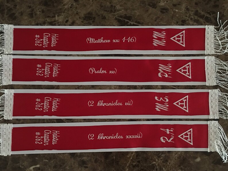 Masonic Bible Marker Ribbons, York Rite, Chapter and Council Etsy