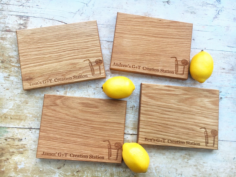 Cocktail Cutting Board Drinks Chopping Board Gin Etsy