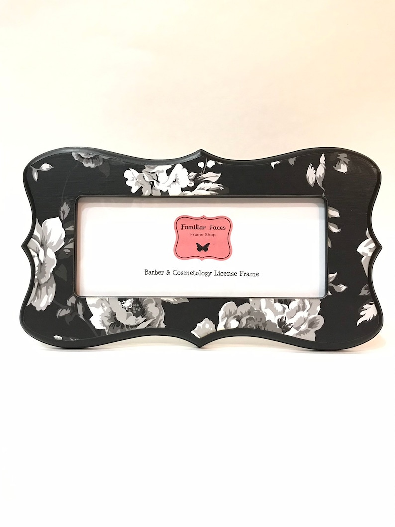 Barber & Cosmetology License Frame fits 8 1/2 x 3 5/8 Etsy