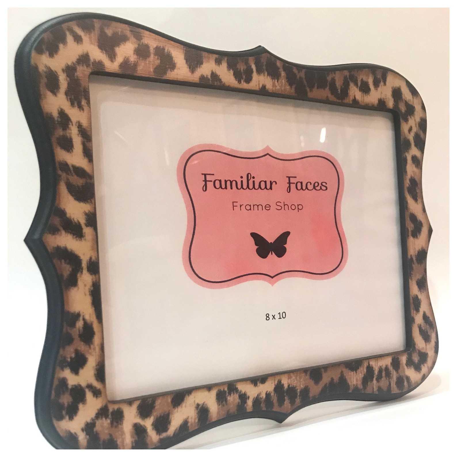 8x10 whimsical picture frame in leopard cheetah print fits Etsy