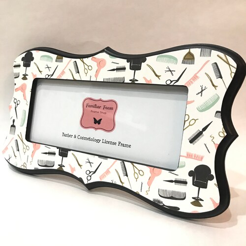 Cosmetology License Scissor Frame Etsy