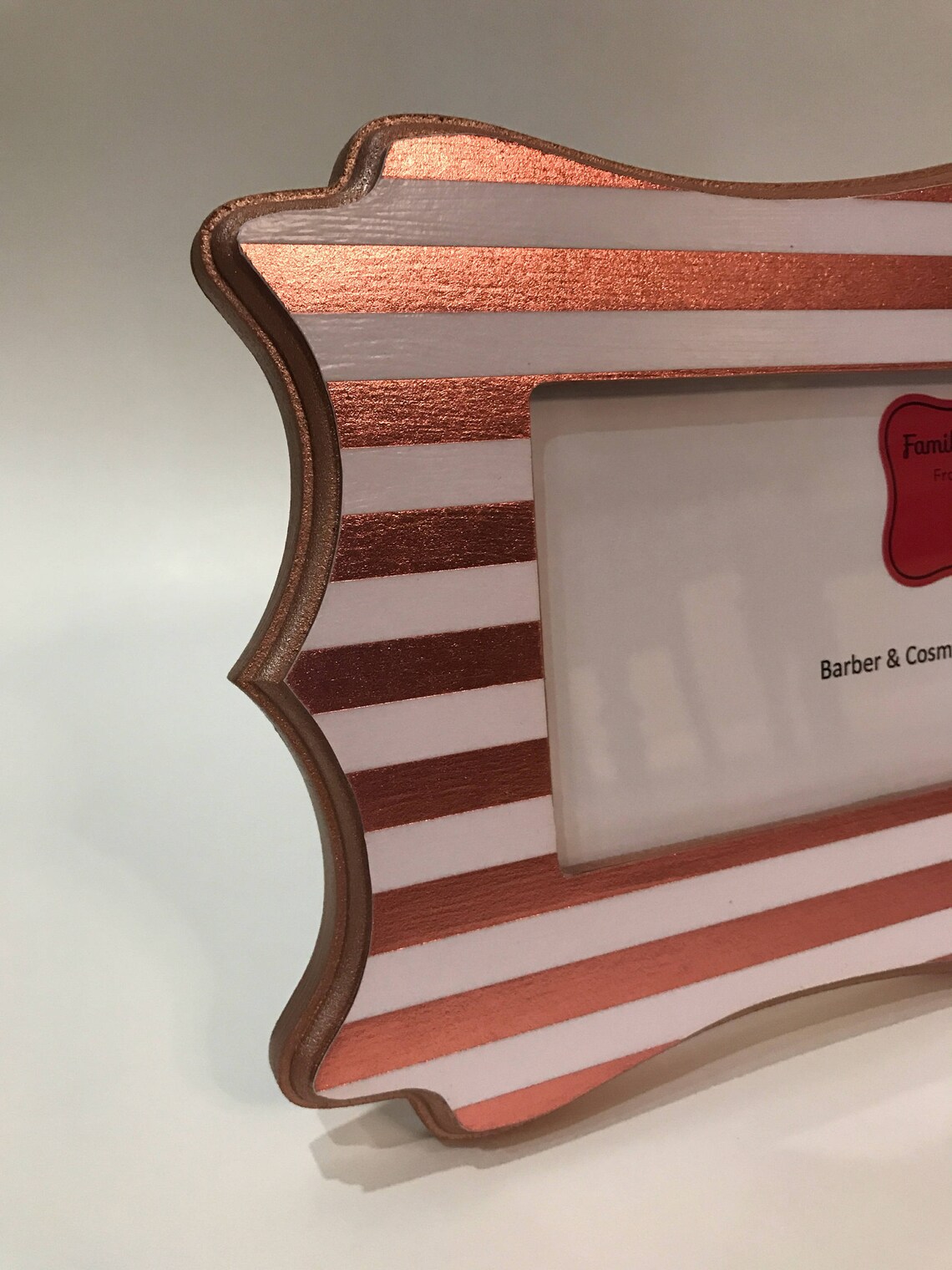 Barber & Cosmetology License Frame Rose Gold Foil White Etsy