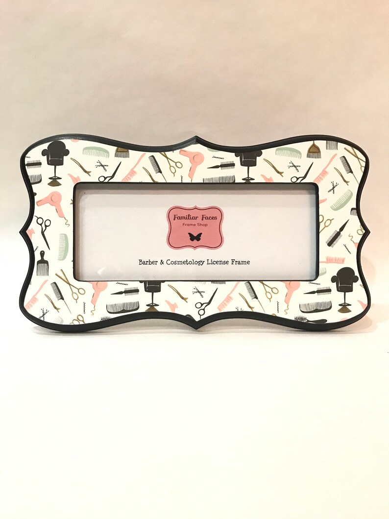 Barber & Cosmetology License Frame Salon Hairstylist Print Etsy