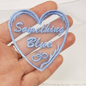 Something Blue patch for the wedding dress. Gift for bride