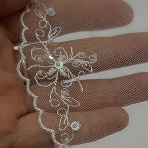 Cathedral Wedding Veil with beads Bridal veil with blusher Wedding Veil Cathedral Bridal veil with blusher Bridal Veil Bespoke