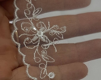 Cathedral Wedding Veil with beads Bridal veil with blusher Wedding Veil Cathedral Bridal veil with blusher Bridal Veil Bespoke