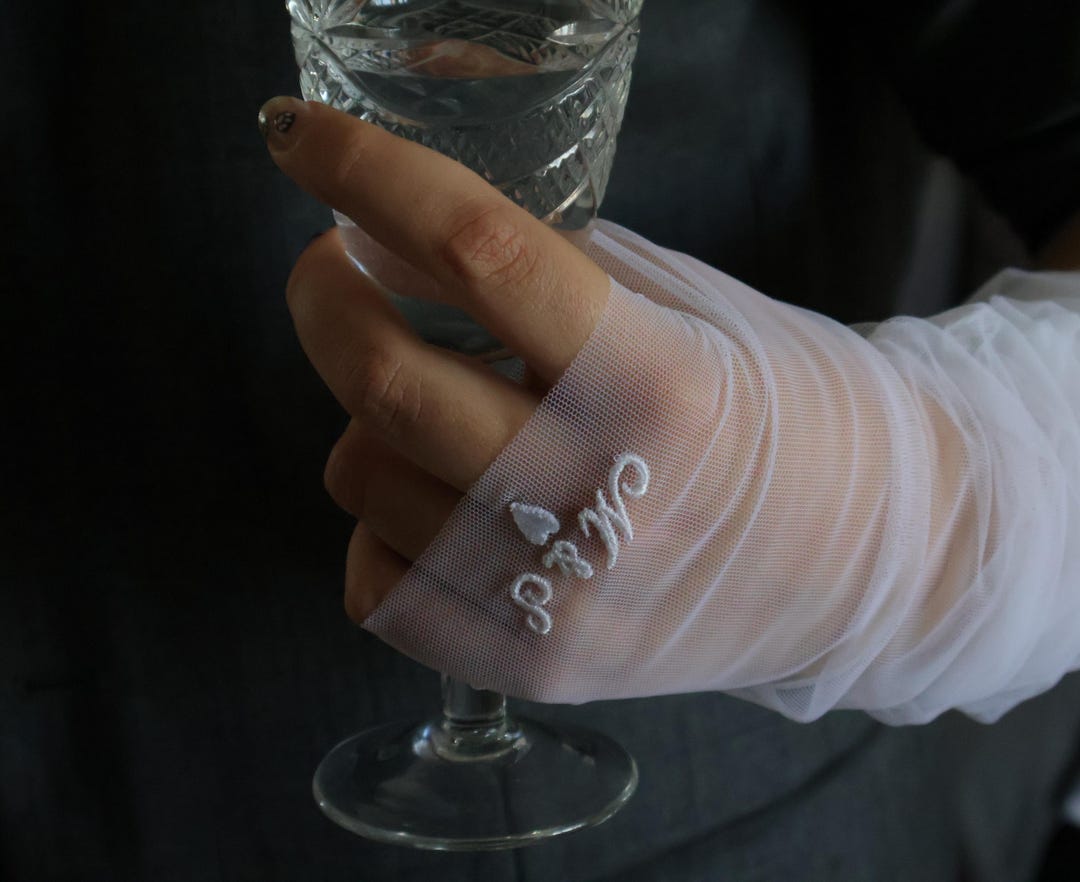 Custom Fingerless Gloves With Embroidered Text Custom Gloves With the ...