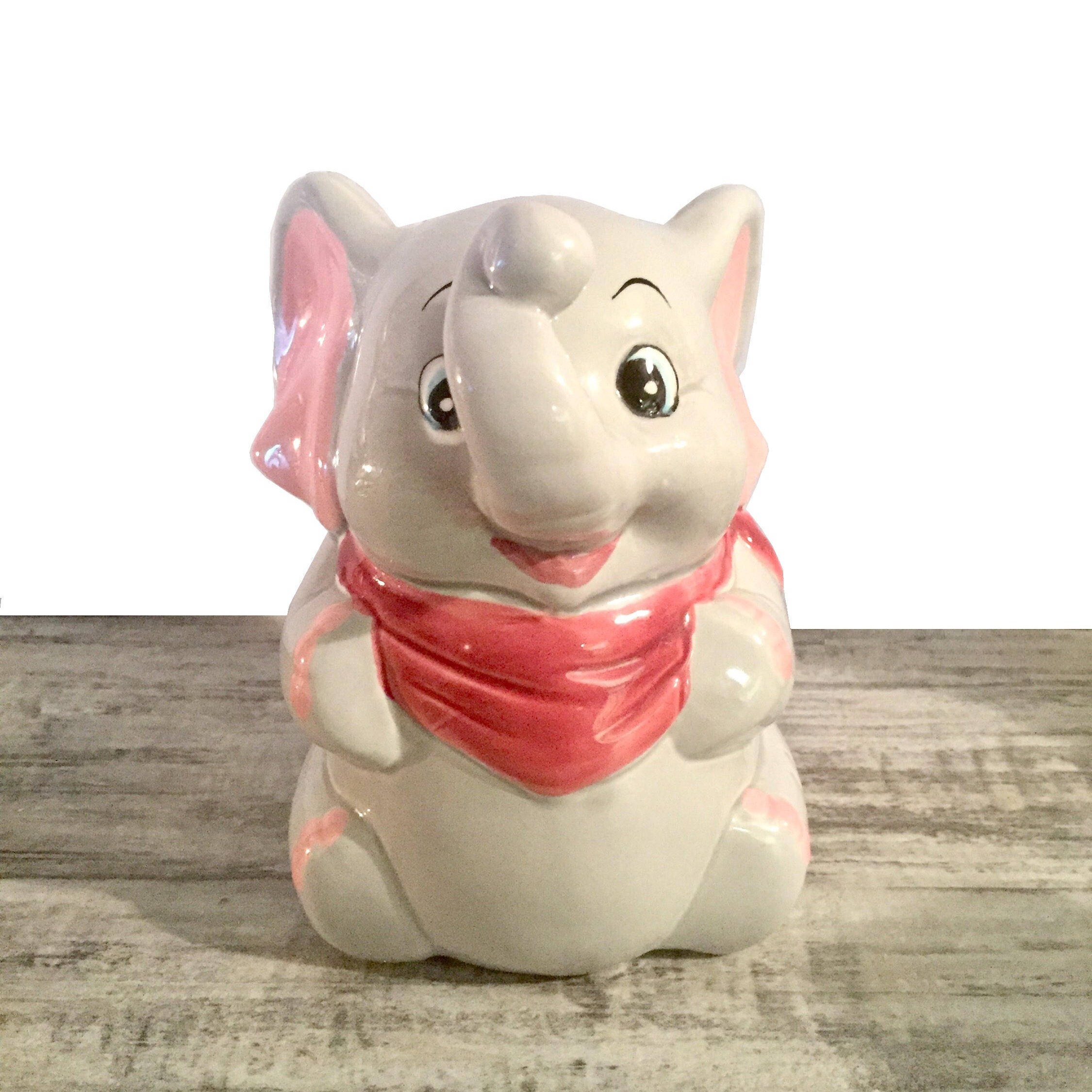 Vintage Elephant Bank Piggy Bank Nursery Decor Pink and Gray Etsy