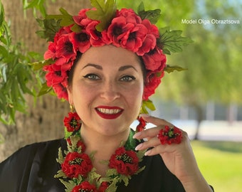 Coachella Crown Full head floral crown, Bright Bohemian Flower Crown, Beach chic floral headband Floral Boho Crown, Coachella floral crown