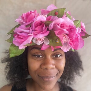Coachella Crown wedding floral crown , Bright Bohemian Flower Crown, Beach chic floral headband Floral Boho Crown, Coachella floral crown