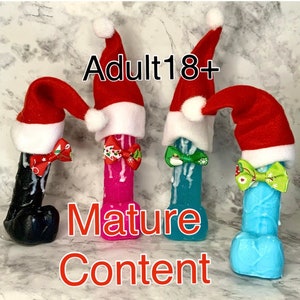 Penis shape soap, gag gift, dick soap, pecker shape soap, Santa Hat gig gift