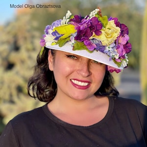 Golf visor women floral visor Golf Visor with flowers Golf Visor floral for women