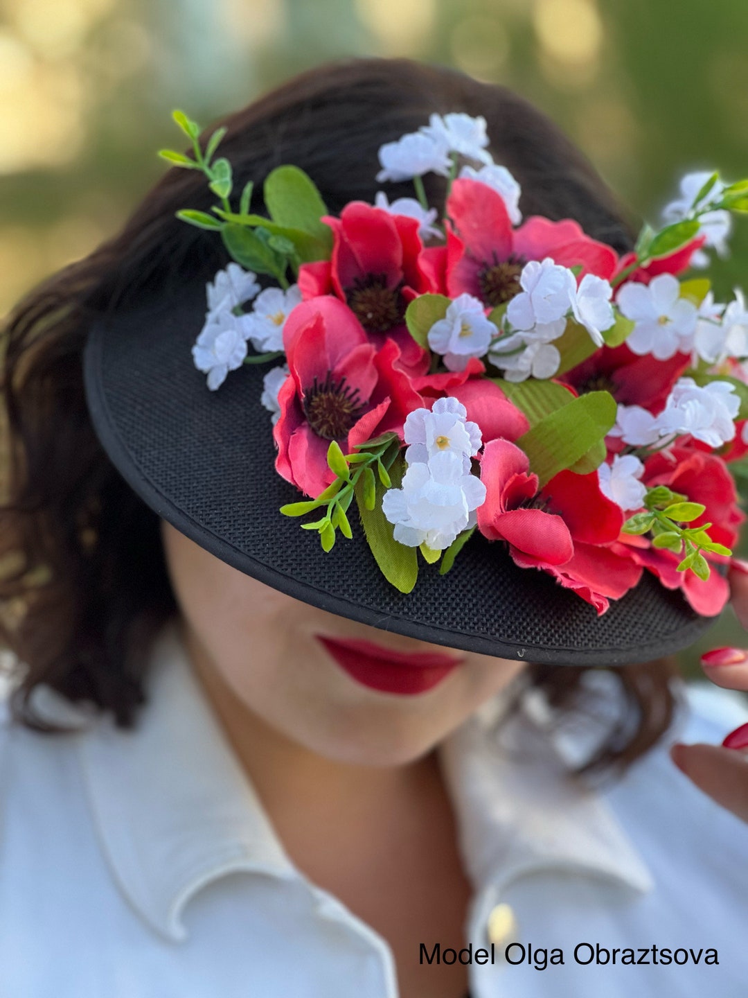 Floral Visor Flowers Woman Floral Visor Golf Visor Floral